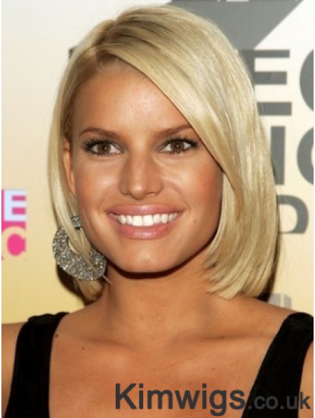 Jessica Simpson Wigs 100% Hand Tied Remy Human Blonde Color Short Length