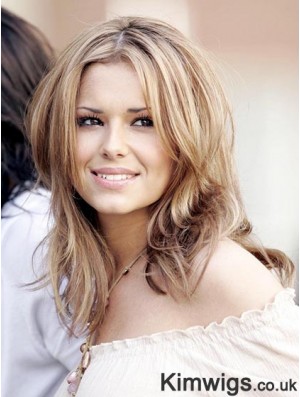 Durable Blonde 12 inch Straight Shoulder Length Layered Cheryl Cole Wigs