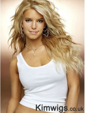 18 inch Style Blonde Long Wavy Layered Jessica Simpson Wigs
