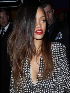 Ombre/2 Tone Wavy Layered Lace Front 24 inch Comfortable Rihanna Wigs