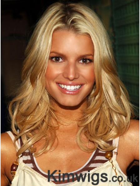 16 inch Good Blonde Long Wavy Layered Jessica Simpson Wigs