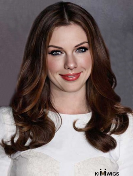 Auburn Long Wavy Without Bangs Capless 22 inch Anne Hathaway Wigs