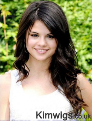 Best Black Long Wavy 20 inch Without Bangs Selena Gomez Wigs