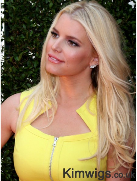 Wavy Lace Front Layered Long Blonde Designed Jessica Simpson Wigs