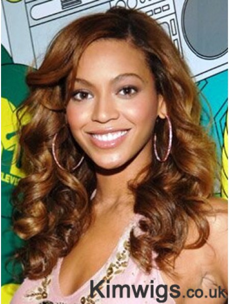 Brown Long Wavy Without Bangs Full Lace 18 inch Beyonce Wigs