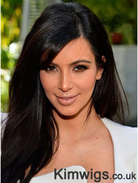 Black Straight Lace Front Good 18 inch Kim Kardashian Wigs