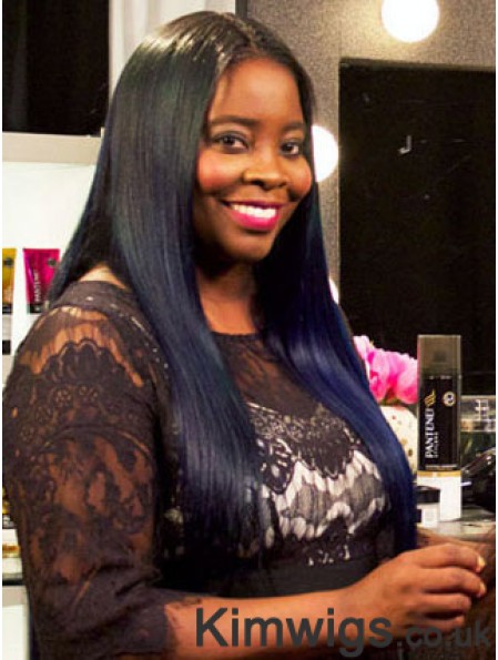 Black Long Straight Lace Front Designed 22 inch Kim Kimble Wigs