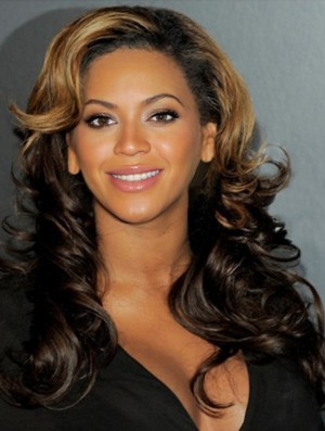 Ombre/2 tone Long Wavy Without Bangs Lace Front 20 inch Beyonce Wigs