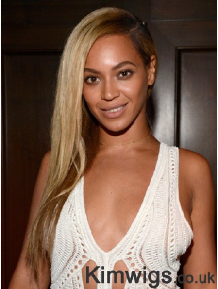 Brown Long Straight Without Bangs Lace Front 22 inch Beyonce Wigs