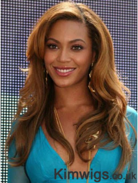 Brown Long Wavy Without Bangs Full Lace 20 inch Beyonce Wigs