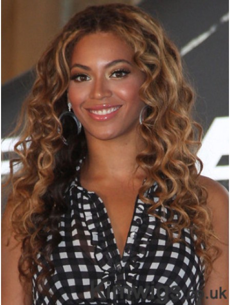 Brown Long Curly Layered Full Lace 20 inch Beyonce Wigs