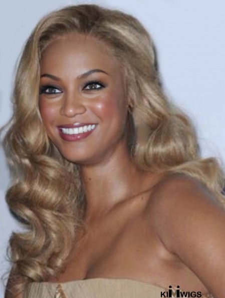 Blonde Wavy Without Bangs Lace Front 18 inch Incredible Tyra Banks Wigs