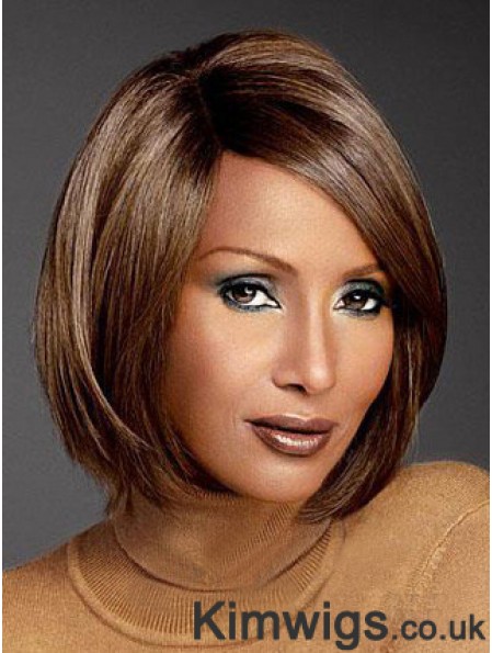 Chin Length Straight Lace Front Auburn 10 inch Convenient Iman Wigs