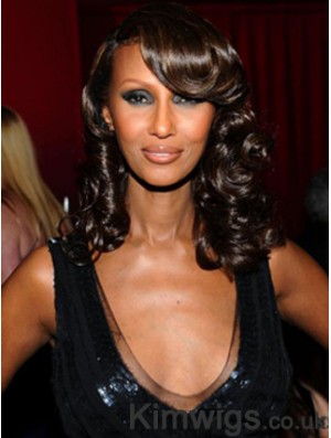 Shoulder Length Wavy Lace Front Auburn 14 inch Amazing Iman Wigs