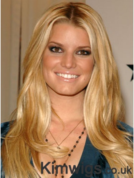 18 inch Exquisite Blonde Long Wavy Layered Jessica Simpson Wigs