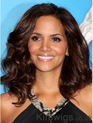 Lace Front Wavy Layered Shoulder Length Best 14 inch Halle Berry Wigs