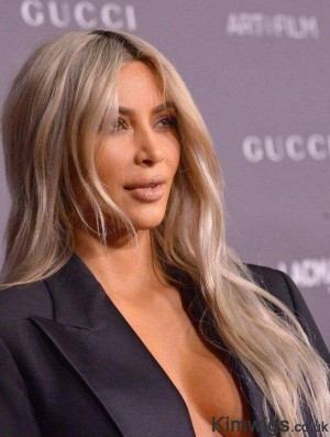 Long Remy Human Hair Lace Front 22 inch Wavy Blonde Kim Kardashian Wigs