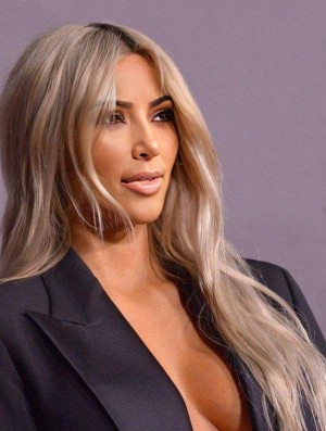 Long Remy Human Hair Lace Front 22 inch Wavy Blonde Kim Kardashian Wigs