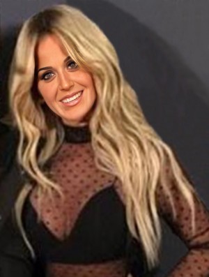 Blonde Synthetic Wavy Long 22 inch Layered Lace Front Kim Zolciak Wigs