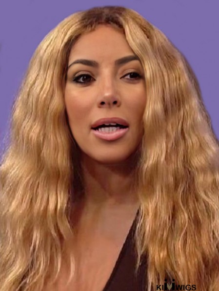 Wavy Capless Long Blonde 16 inch Without Bangs Synthetic Wendy Williams Wigs