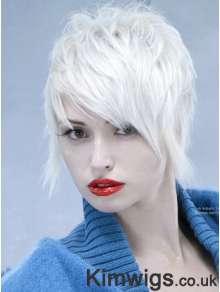 Full Lace Boycuts Wig Fashion White Platinum Wig For Sale Online