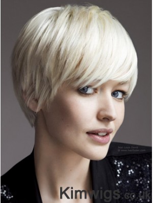 Platinum Grey Wig Fashion Straight Short Wig UK Online