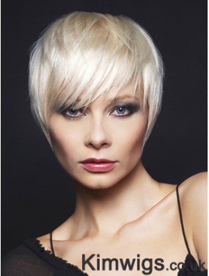 Monofilament Boycuts Short Straight 8 inch Top Fashion Wigs