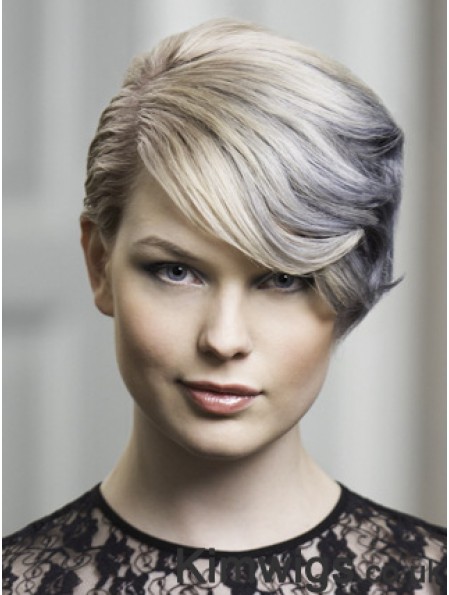 Lace Front Grey Short Wavy 8 inch Discount Fashion Wigs