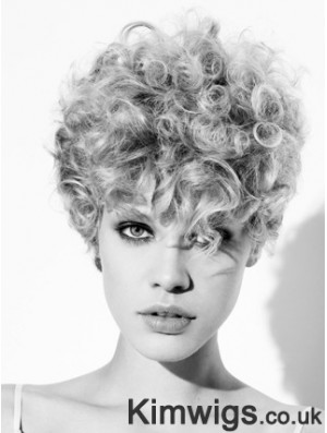 Capless Grey Short Curly 8 inch High Quality Fashion Wigs