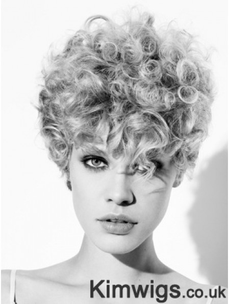 Capless Grey Short Curly 8 inch High Quality Fashion Wigs