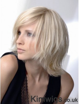 Full Lace Layered Chin Length Wavy 12 inch Platinum Blonde Amazing Fashion Wigs