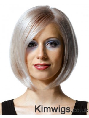 Full Lace Bobs Chin Length Straight 10 inch Platinum Blonde High Quality Fashion Wigs