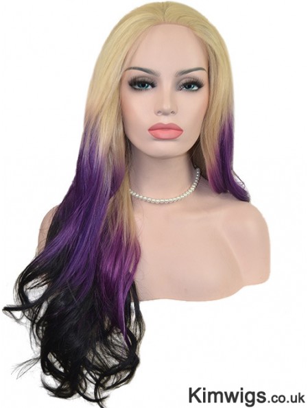 22 inch Ombre/2 Tone Long Without Bangs Wavy Great Lace Wigs