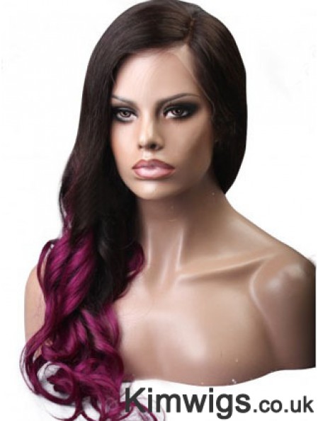 Long Wavy Without Bangs Full Lace 24 inch Hairstyles Black Women Wigs