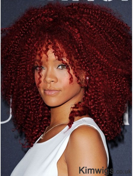 Hairstyles Long Red Kinky Lace Front Rihanna Wigs
