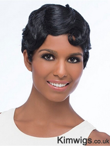 Wavy Black Suitable Short Classic Wigs