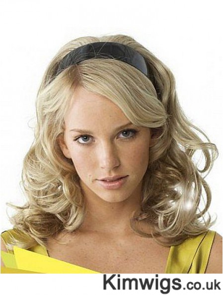 Long Wavy Blonde Gorgeous Synthetic Half Wigs