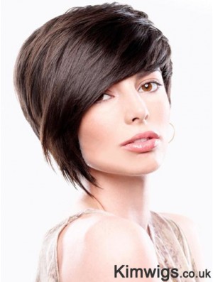 Brown Straight Chin Length Bobs Capless Cheapest Wigs Online