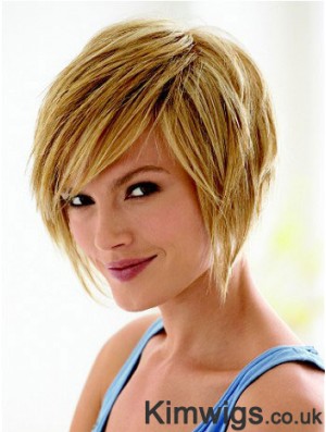 Bob Wig With Bangs With Capless Straight Style Chin Length