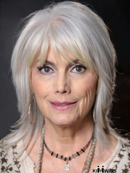 Straight Lace Front 14 inch Modern Shoulder Length Grey Wigs