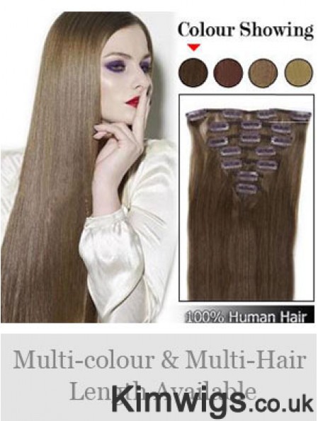 Best Brown Straight Remy Human Hair Clip In Hair Extensions