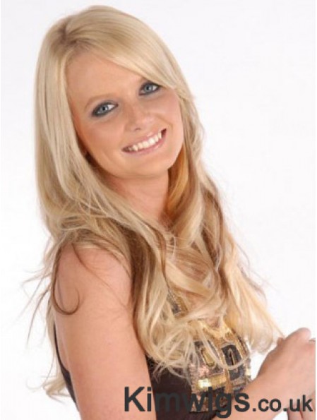 Affordable Blonde Curly Remy Human Hair Clip In Hair Extensions