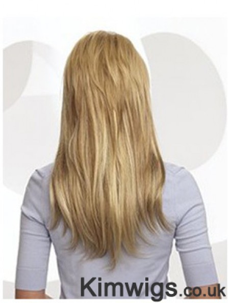 Cheap Blonde Straight Remy Human Hair Clip In Hair Extensions