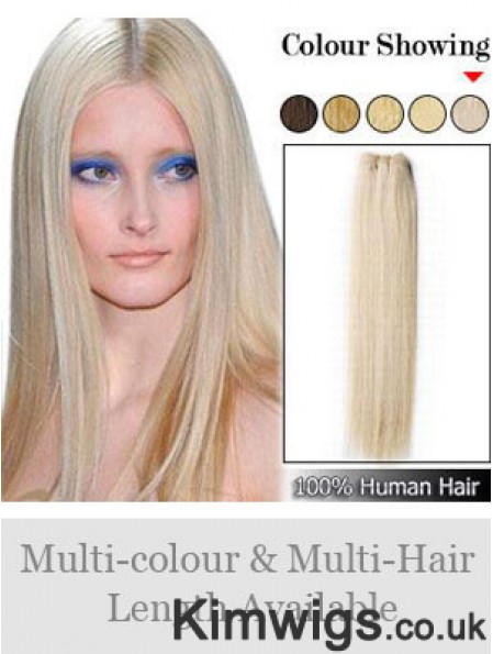 Straight Remy Human Hair Blonde Exquisite Weft Extensions