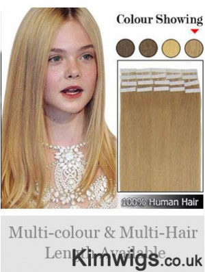 Blonde Straight Perfect Remy Human Hair Tape In Hair Extensions