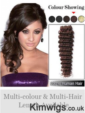 Wavy Remy Human Hair Auburn Sleek Weft Extensions