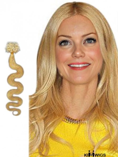 Trendy Blonde Wavy Micro Loop Ring Hair Extensions