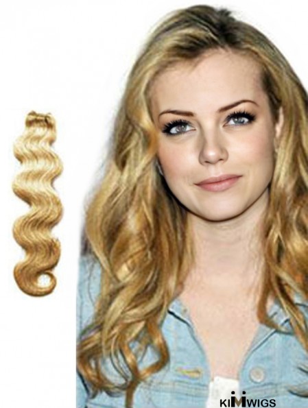 Wavy Remy Human Hair Blonde Beautiful Weft Extensions