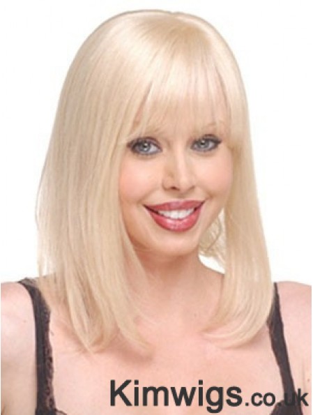 Cheap Straight Blonde Long Human Hair Hairpieces