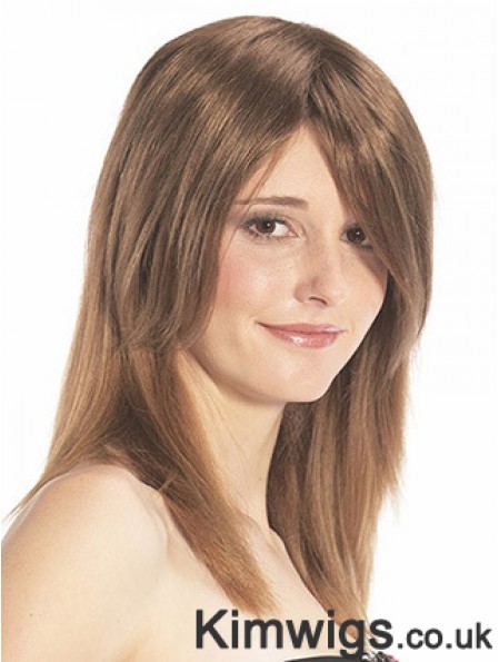 Straight Auburn Designed Remy Human Hair Half Wigs